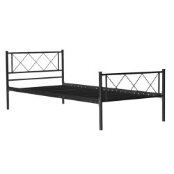 Łóżko metalowe 90x200 (czarne)