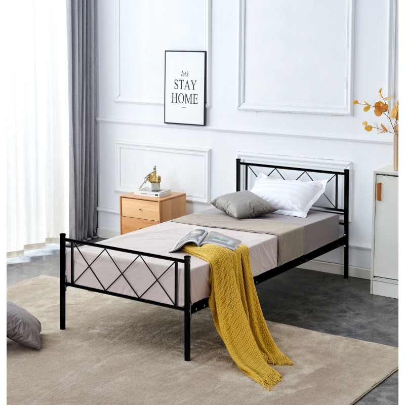 Metal bed 90x200 (black) Metal bed 90x200 (black)