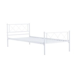 Łóżko metalowe 90x200 (białe)