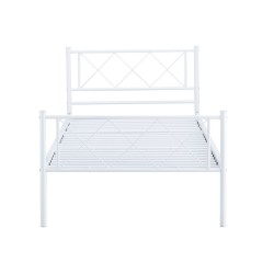 Łóżko metalowe 90x200 (białe) Łóżko metalowe 90x200 (białe)