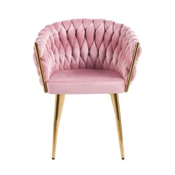 Silla de terciopelo (rosa) - estructura dorada Silla de terciopelo (rosa) - estructura dorada