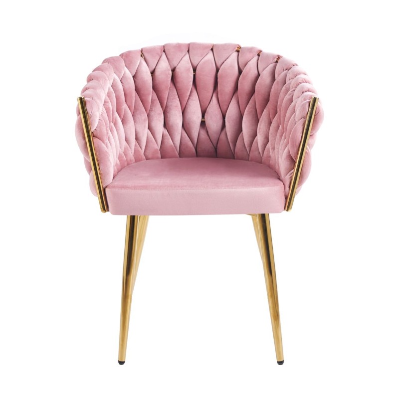 Silla de terciopelo (rosa) - estructura dorada Silla de terciopelo (rosa) - estructura dorada