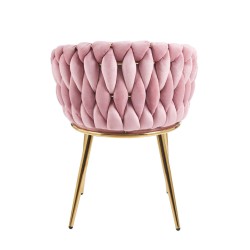 Silla de terciopelo (rosa) - estructura dorada Silla de terciopelo (rosa) - estructura dorada