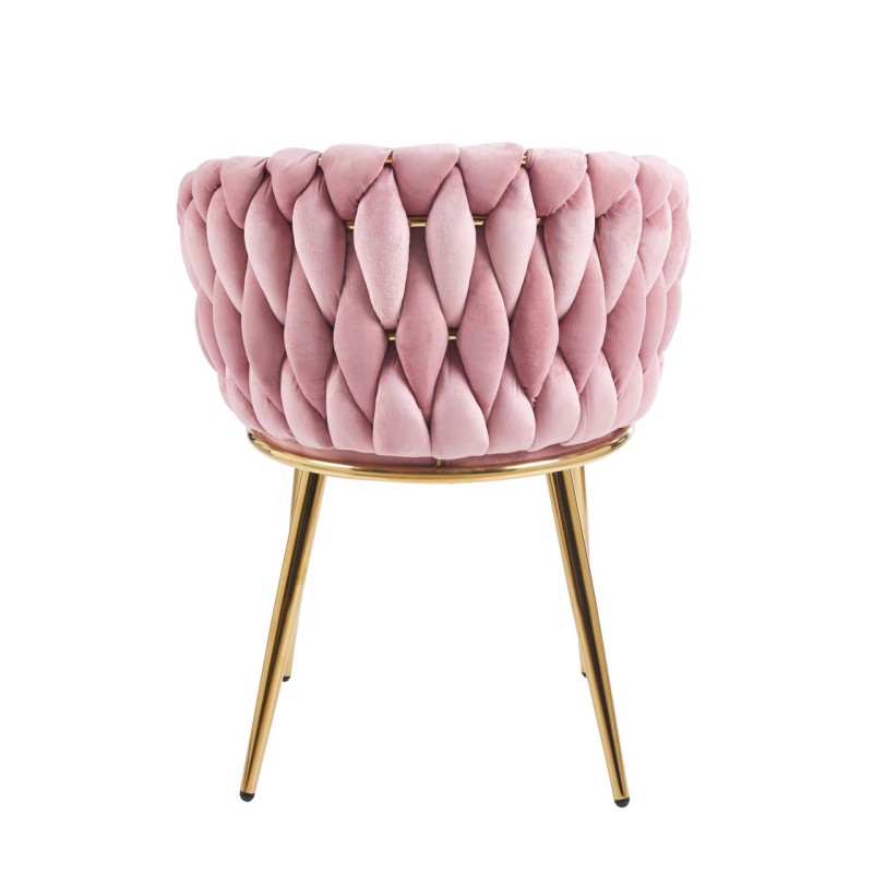 Silla de terciopelo (rosa) - estructura dorada Silla de terciopelo (rosa) - estructura dorada