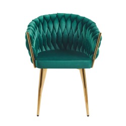 Silla de terciopelo (verde) - estructura dorada Silla de terciopelo (verde) - estructura dorada