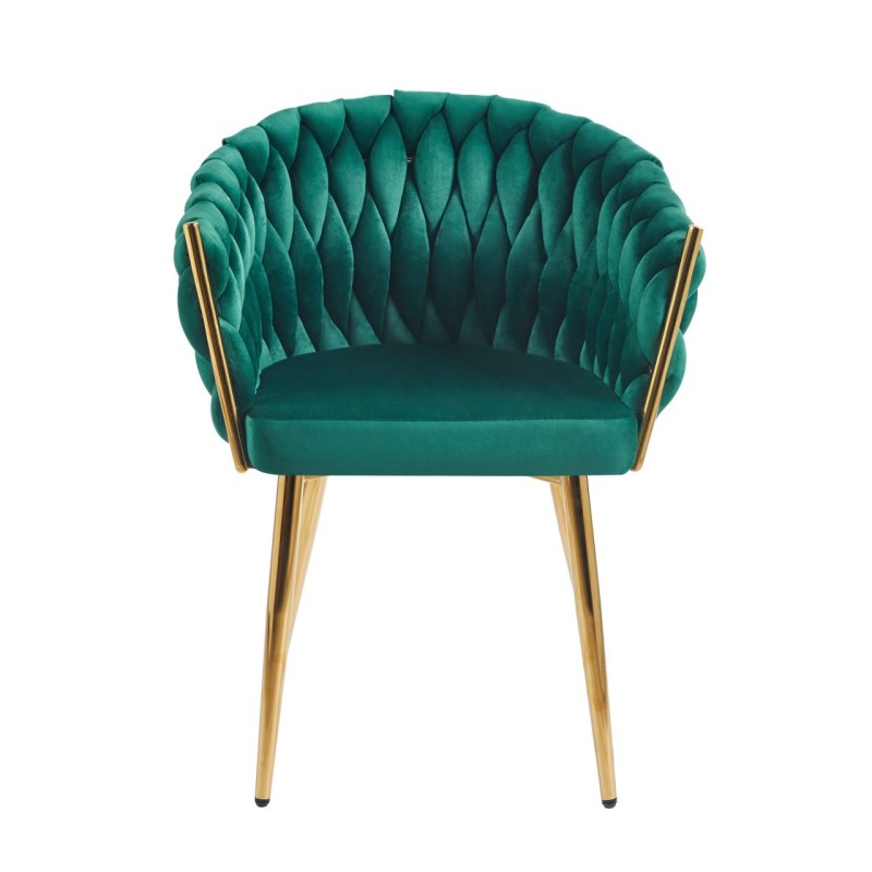 Silla de terciopelo (verde) - estructura dorada Silla de terciopelo (verde) - estructura dorada