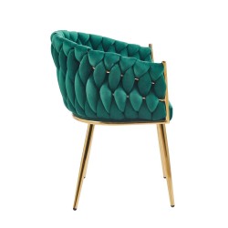 Silla de terciopelo (verde) - estructura dorada Silla de terciopelo (verde) - estructura dorada