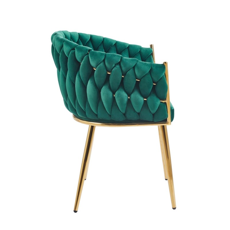 Silla de terciopelo (verde) - estructura dorada Silla de terciopelo (verde) - estructura dorada