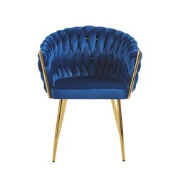Silla de terciopelo (azul) - estructura dorada Silla de terciopelo (azul) - estructura dorada