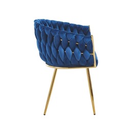 Silla de terciopelo (azul) - estructura dorada Silla de terciopelo (azul) - estructura dorada