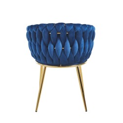 Silla de terciopelo (azul) - estructura dorada Silla de terciopelo (azul) - estructura dorada
