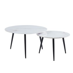 Mesa (mármol blanco) 80 + 60 Mesa (mármol blanco) 80 + 60