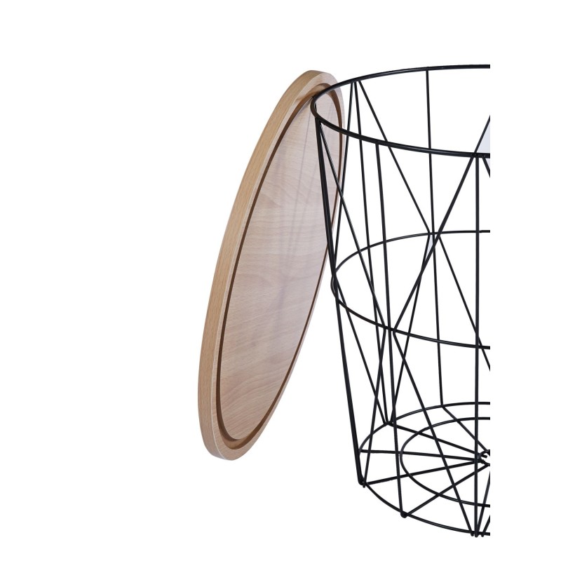 Bench (natural oak + black frame) Bench (natural oak + black frame)