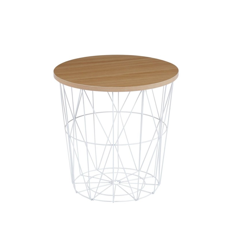 Coffee table (natural oak + white frame) Coffee table (natural oak + white frame)
