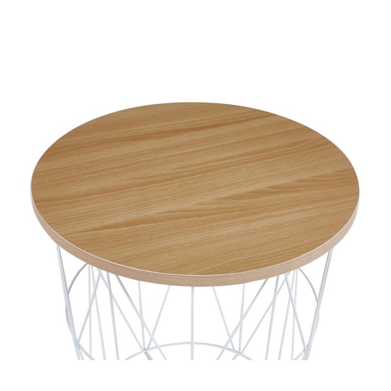 Coffee table (natural oak + white frame) Coffee table (natural oak + white frame)