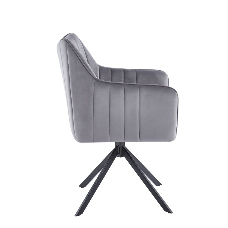 Silla de terciopelo (gris) Silla de terciopelo (gris)