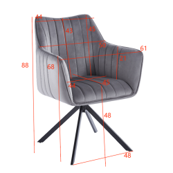 Silla de terciopelo (gris) Silla de terciopelo (gris)