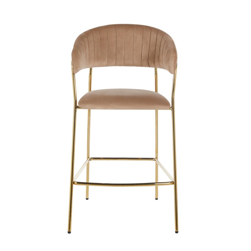 Velvet Cappuccino Bar Stool (golden frame) Velvet Cappuccino Bar Stool (golden frame)