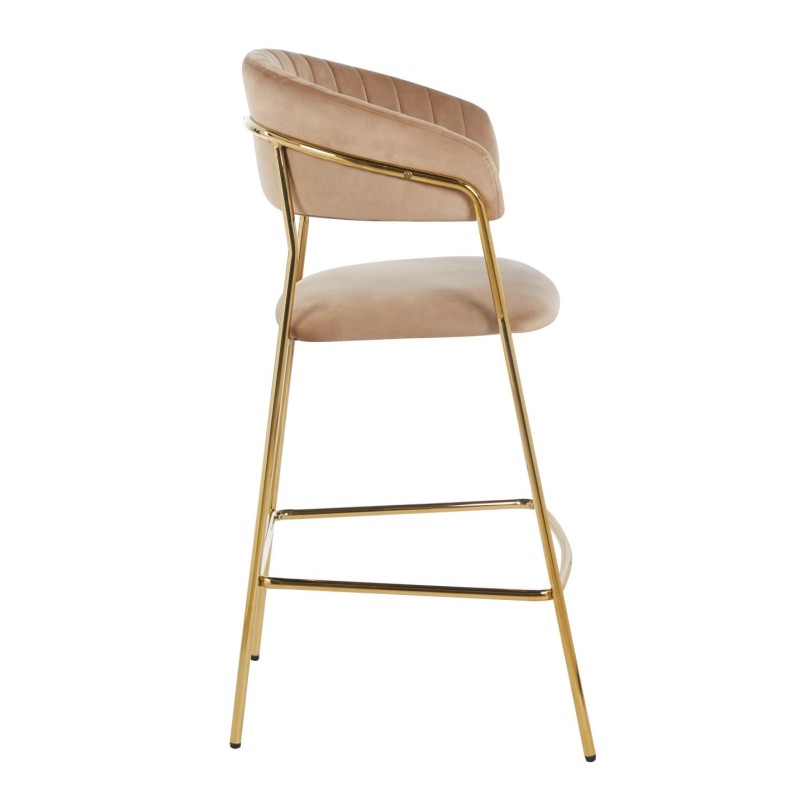 Velvet Cappuccino Bar Stool (golden frame) Velvet Cappuccino Bar Stool (golden frame)