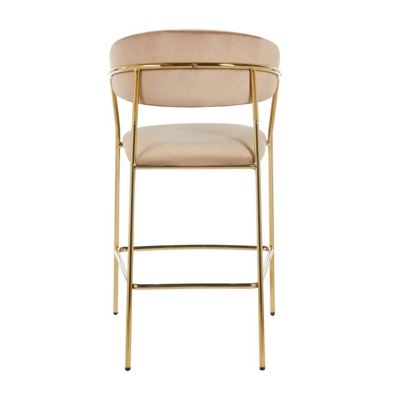 Velvet Cappuccino Bar Stool (golden frame) Velvet Cappuccino Bar Stool (golden frame)