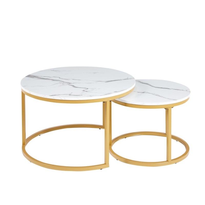 Table (white marble/matte gold) 70 + 50 Table (white marble/matte gold) 70 + 50