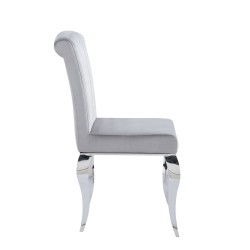 Silla de terciopelo/cromo (gris) Silla de terciopelo/cromo (gris)