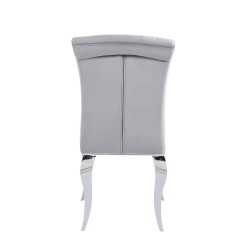 Silla de terciopelo/cromo (gris) Silla de terciopelo/cromo (gris)