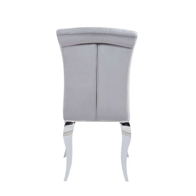 Silla de terciopelo/cromo (gris) Silla de terciopelo/cromo (gris)