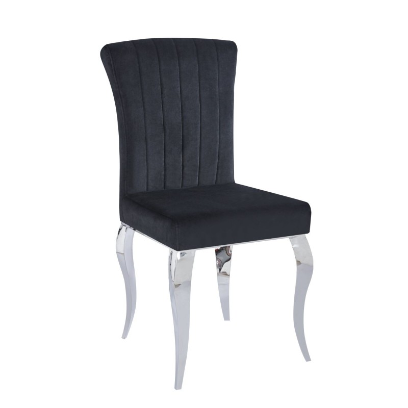 Krzesło velvet/chrom (czarne) Krzesło velvet/chrom (czarne)