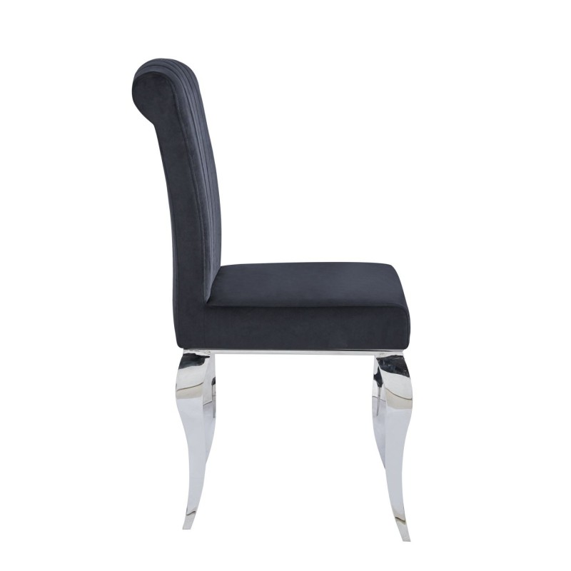 Krzesło velvet/chrom (czarne) Krzesło velvet/chrom (czarne)