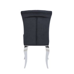 Krzesło velvet/chrom (czarne) Krzesło velvet/chrom (czarne)
