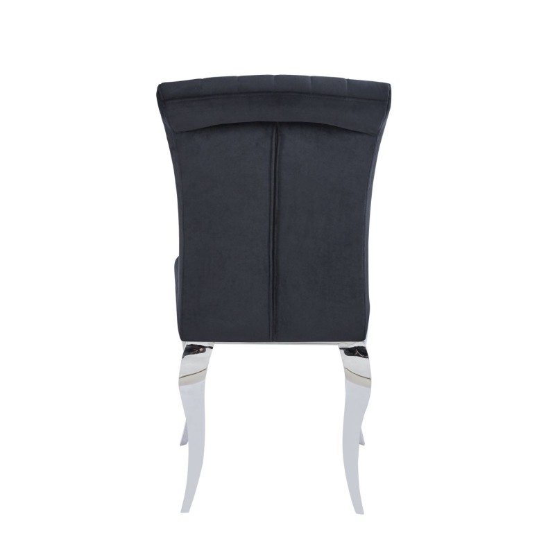 Silla de terciopelo/cromo (negra) Silla de terciopelo/cromo (negra)