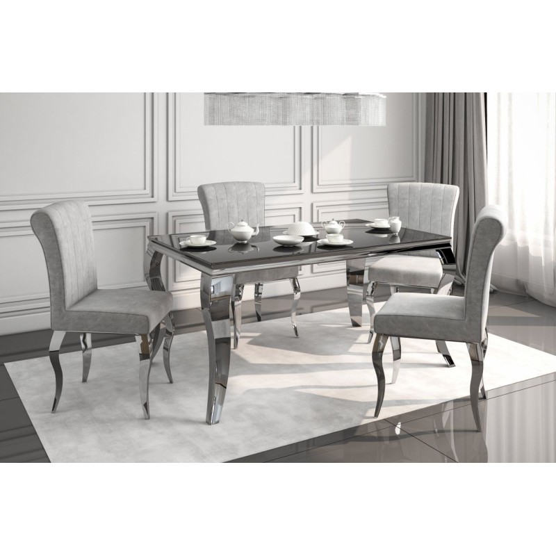 Mesa (negra/cromo) 90x150 Mesa (negra/cromo) 90x150