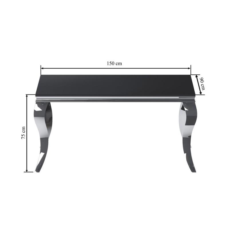 Tisch (schwarz/Chrom) 90x150 Tisch (schwarz/Chrom) 90x150