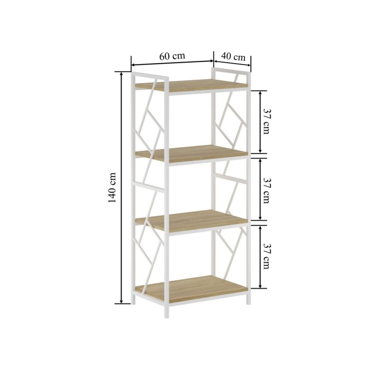 Shelf R2-FX (4P) (natural oak/white frame) Shelf R2-FX (4P) (natural oak/white frame)