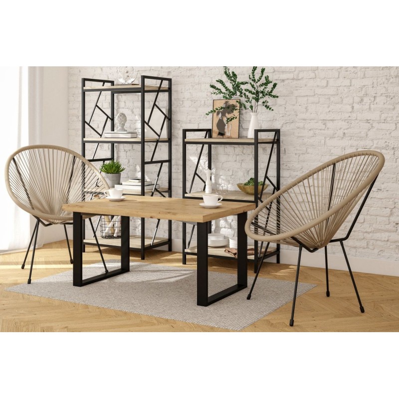 Shelf R2-FX (3P) (sonoma oak/black frame) Shelf R2-FX (3P) (sonoma oak/black frame)