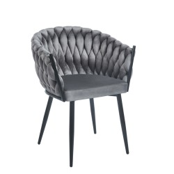 Silla de terciopelo (gris)
