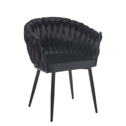 Krzesło velvet (czarne)