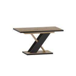 Extendable table (oak wotan/black) 85x138(208)