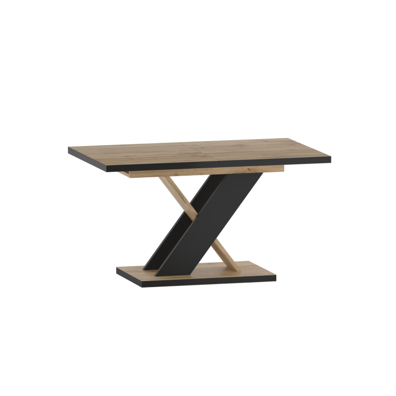 Extendable table (oak wotan/black) 85x138(208) Extendable table (oak wotan/black) 85x138(208)