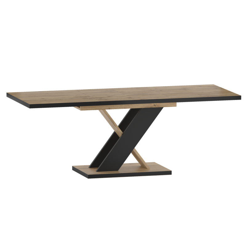 Extendable table (oak wotan/black) 85x138(208) Extendable table (oak wotan/black) 85x138(208)