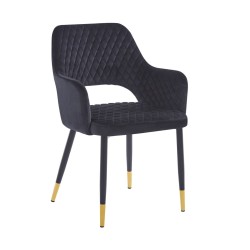 Velvet chair (black)