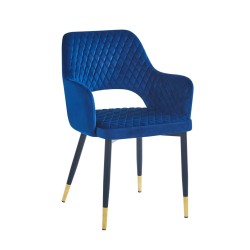 Krzesło velvet (niebieskie)
