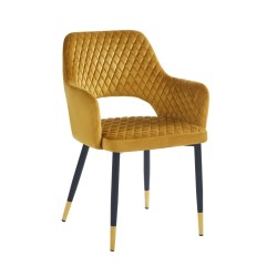 Velvet chair (curry)