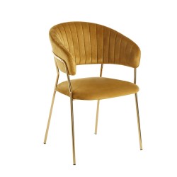 Velvet chair (curry)