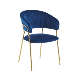 Velvet chair (blue)