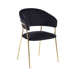 Velvet chair (black)