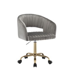 Velvet swivel chair (gray)