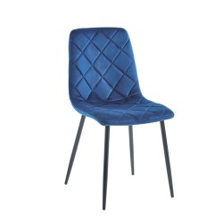 Krzesło velvet (niebieskie)