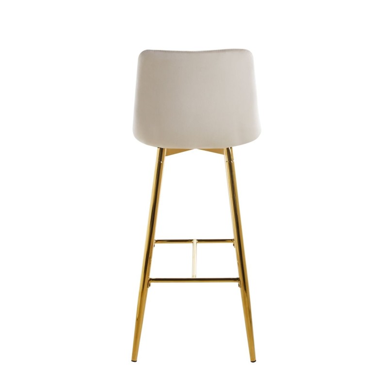 Beige velvet bar stool (gold frame) Beige velvet bar stool (gold frame)